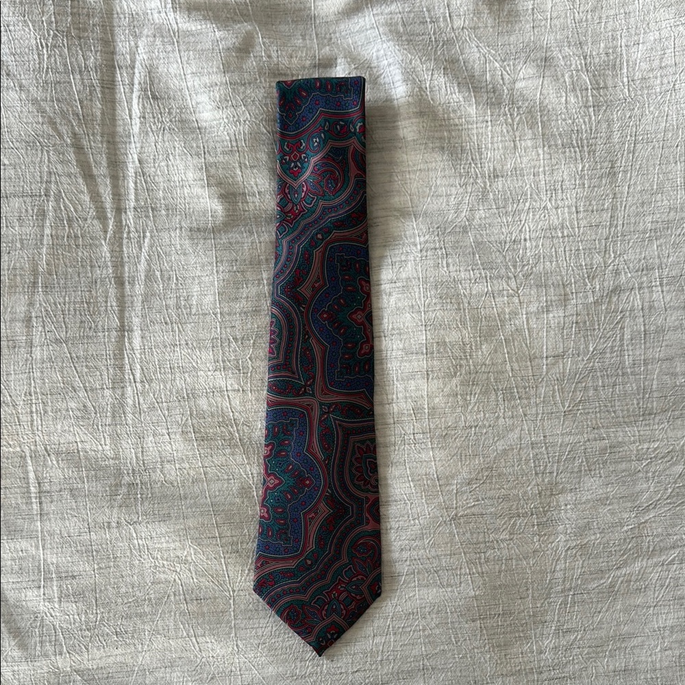 Paisley Patterned Tie - Multicolor
